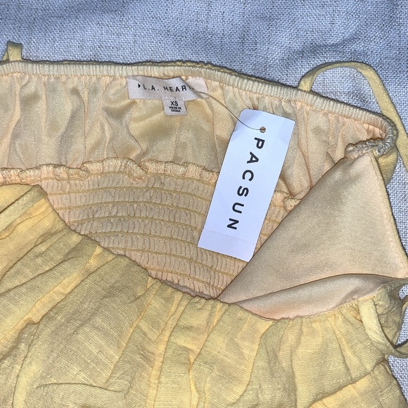 Yellow Pacsun L.A Hearts Ruffle Detailing Dress with tags (XS) - Picture 4 of 6